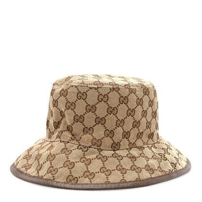 Gucci Monogram Plaid Bob Double Back Reversible Bucket Hat M Beige 3 of 14