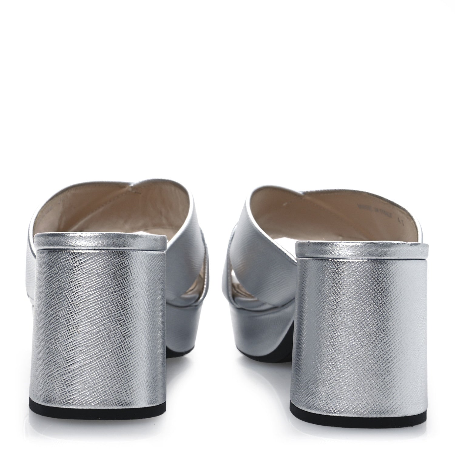 PRADAシルバーサンダル 37 1/2 PRADA (プラダ) ロゴ ラバー スライドサンダル PR2X30853LKVF02 メンズ