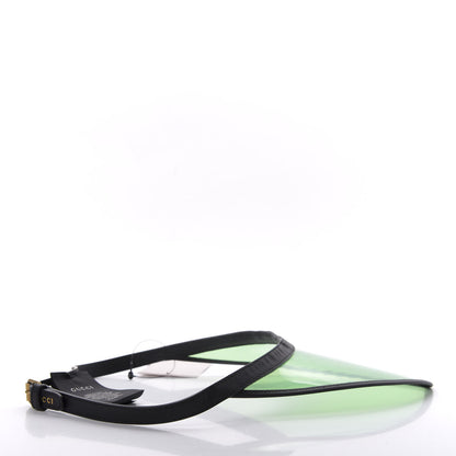 Gucci Calfskin Vinyl Visor S Black Green 4 of 7