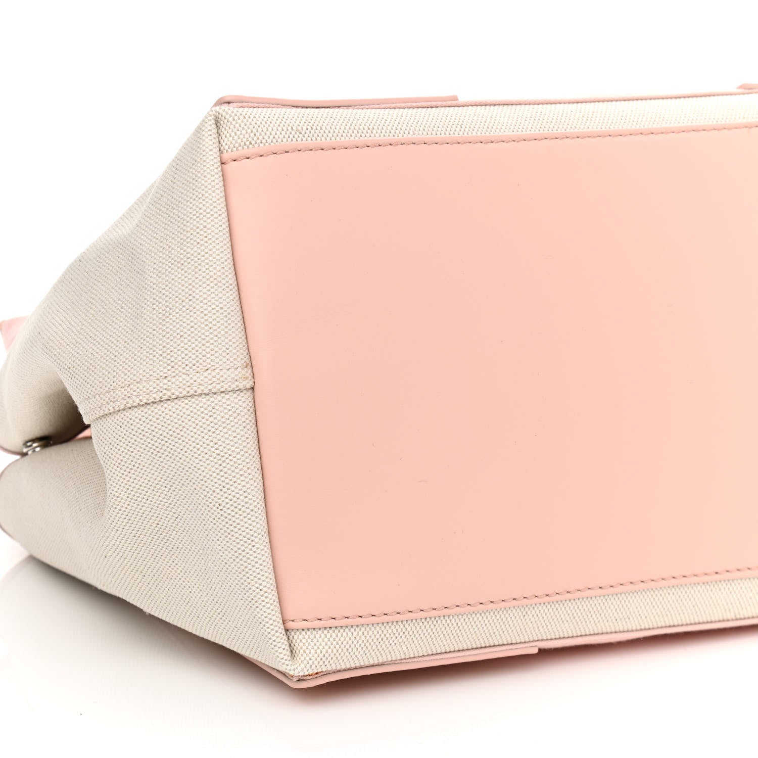 Balenciaga Cotton Canvas Satin Calfskin S Navy Cabas Pink Beige 9 of 10