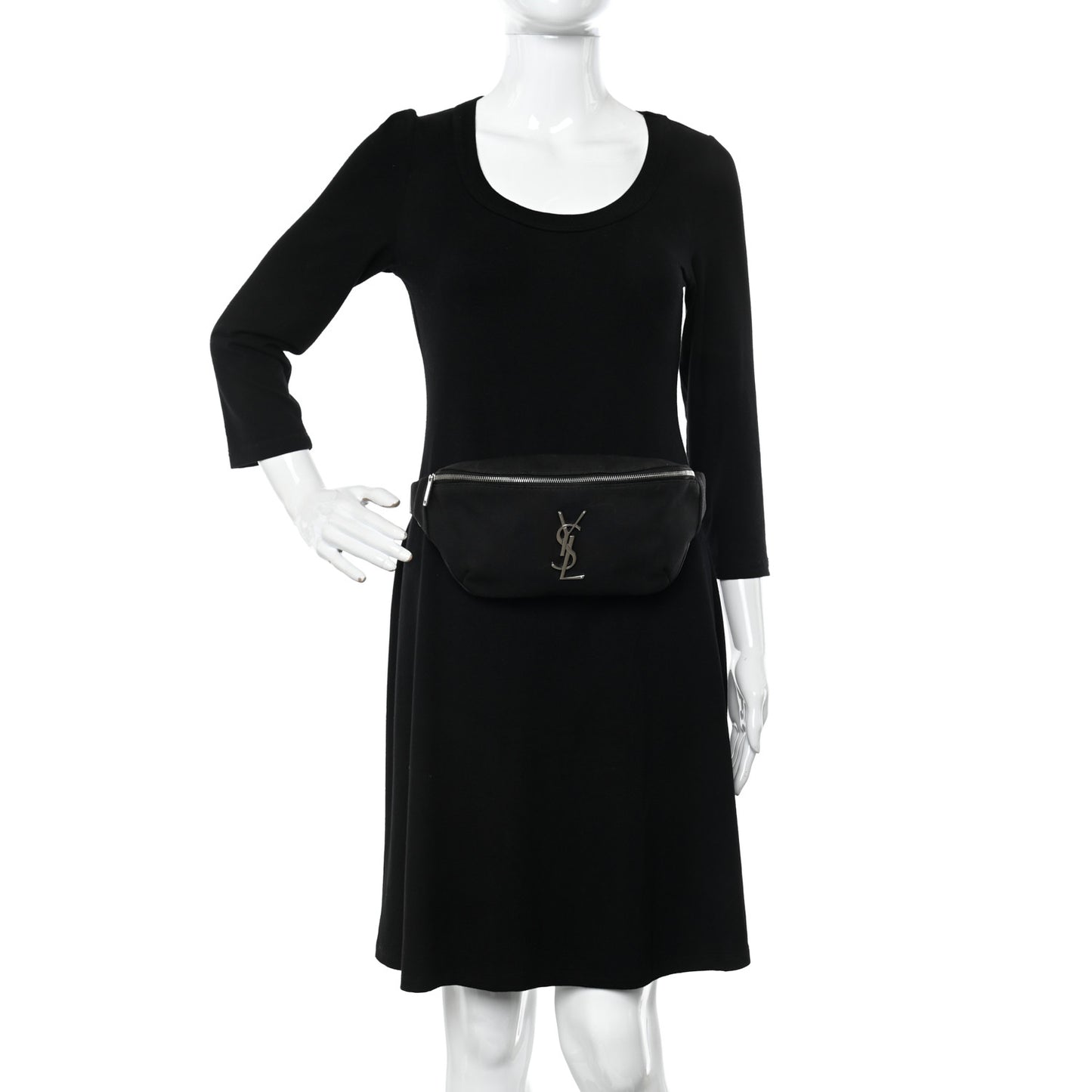 Canvas Monogram Belt Bag Black