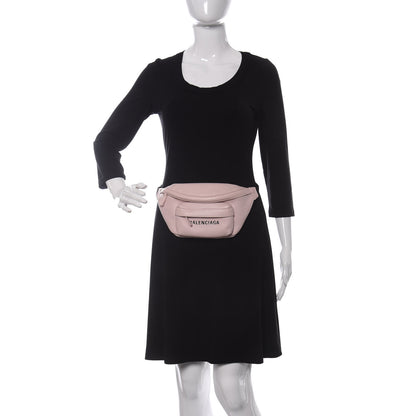 Balenciaga Smooth Double Calfskin Logo Everyday Beltpack XS Light Rose Black 2 of 9