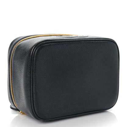 Chanel Caviar CC Vanity Cosmetic Case Black 4 of 10