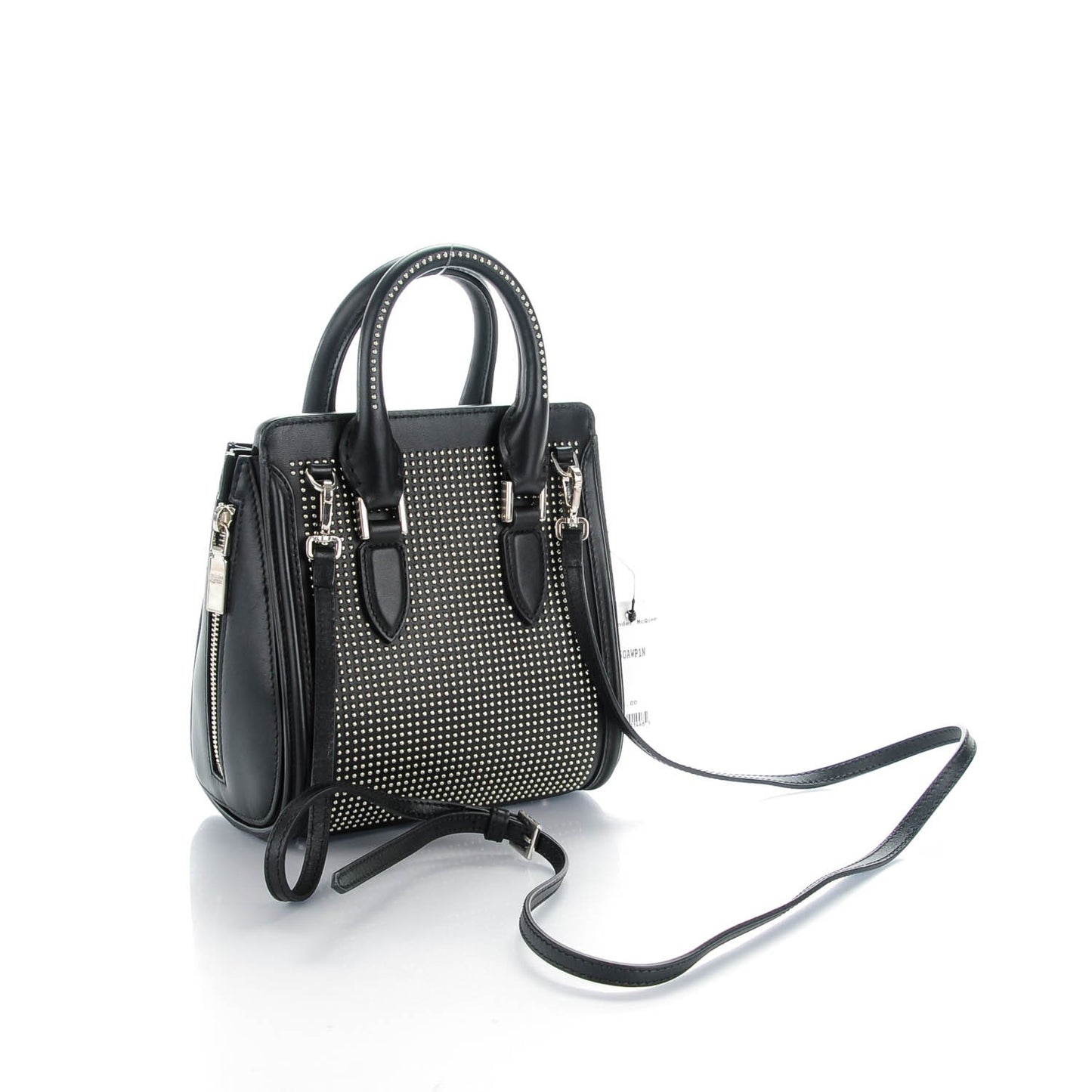 Calfskin Studded Mini Heroine Shoulder Bag Black