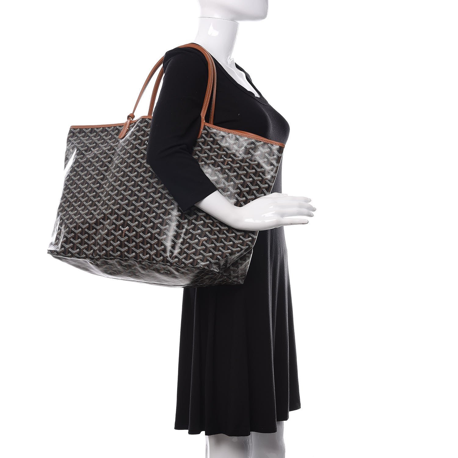 Goyard Goyardine Saint Louis GM Black Gold 2 of 10