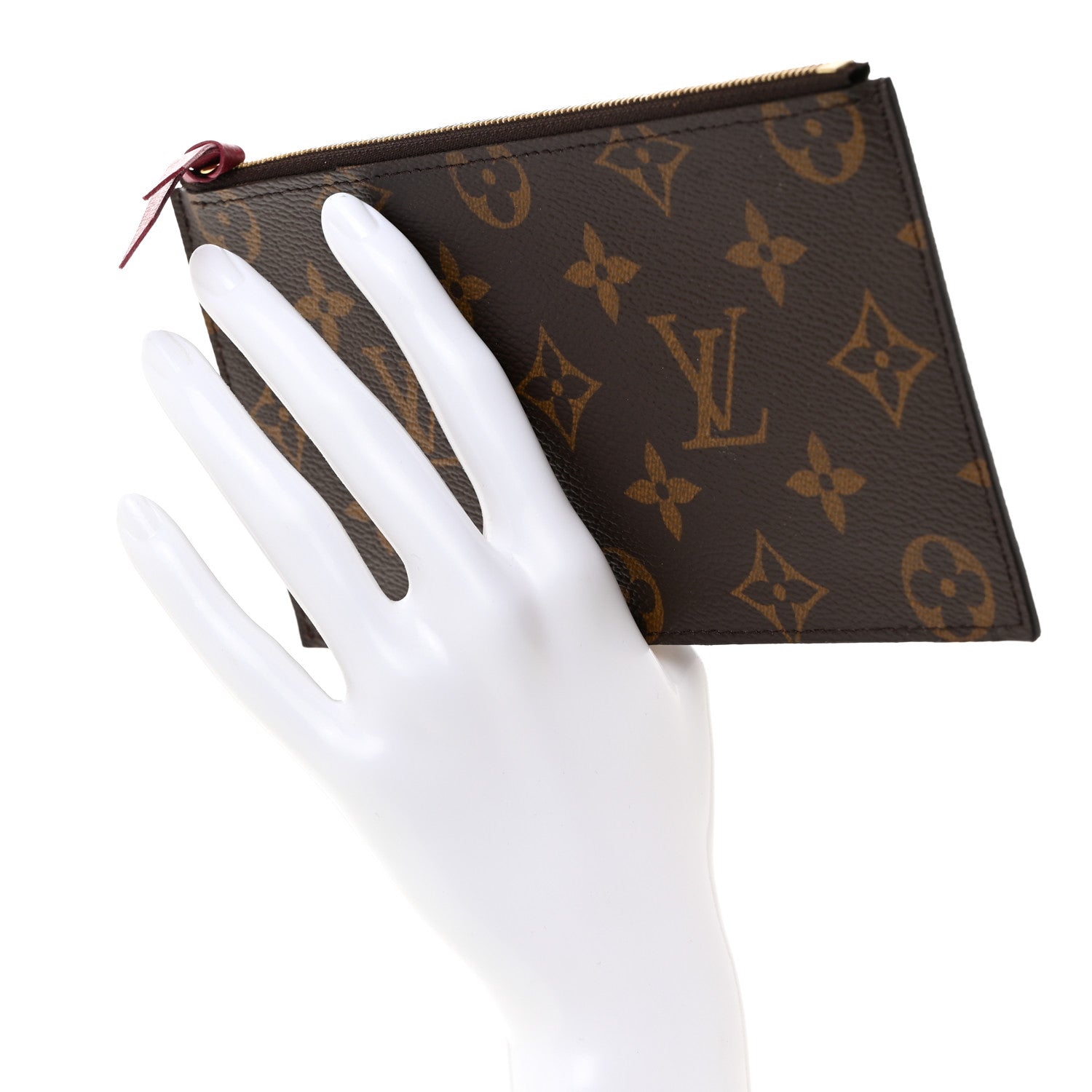 Louis Vuitton Monogram Felicie Chain Wallet Zippered Insert Fuchsia 2 of 6