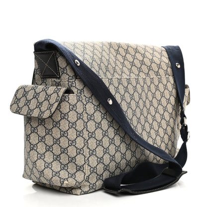 Gucci GG Plus Monogram Messenger Diaper Bag Navy 3 of 18