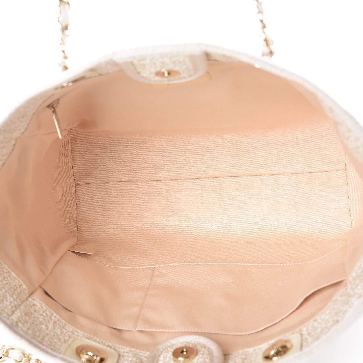 Chanel Woven Straw Raffia Small Deauville Tote Light Beige 5 of 10