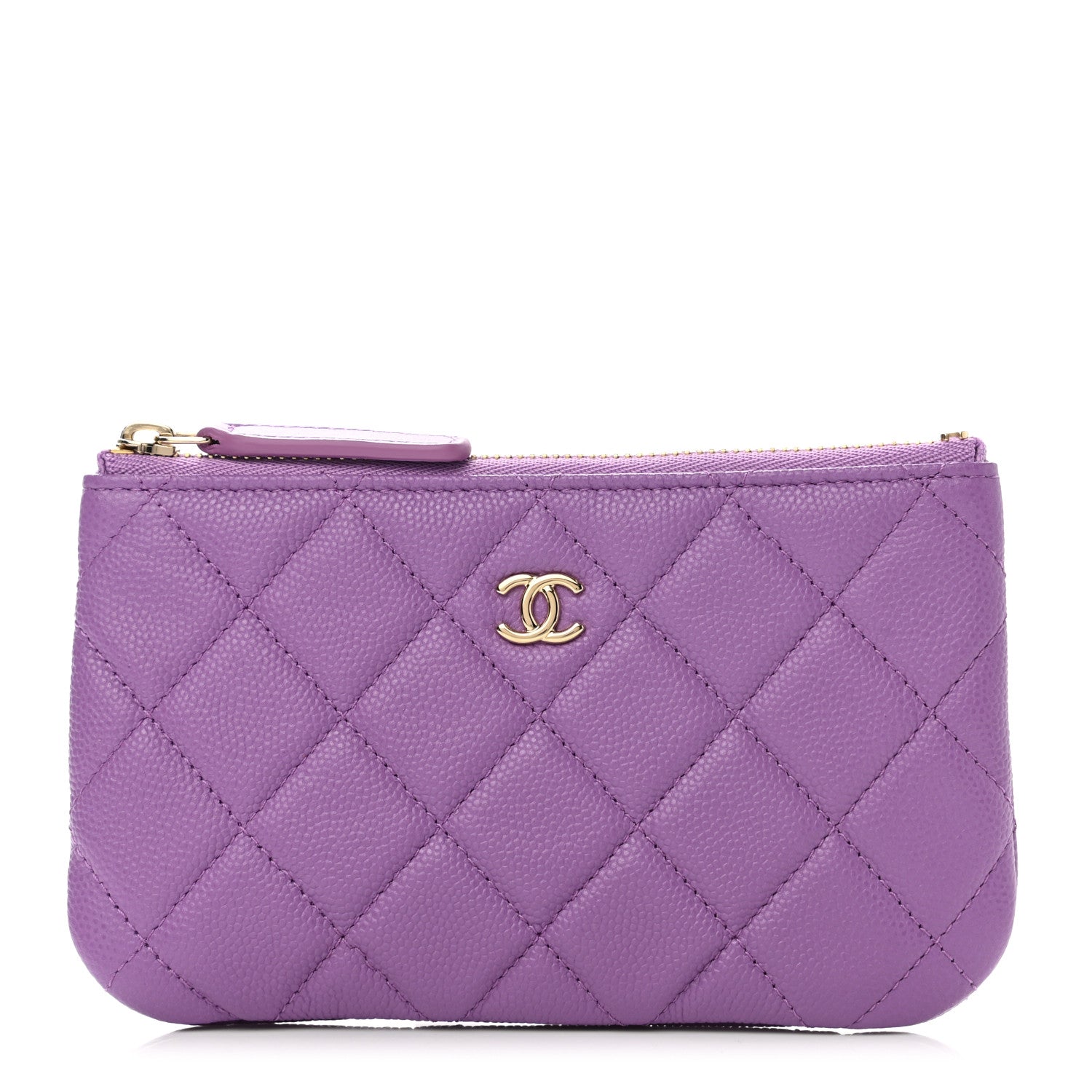 Chanel Caviar Quilted Small Cosmetic Case Purple 1 of 8