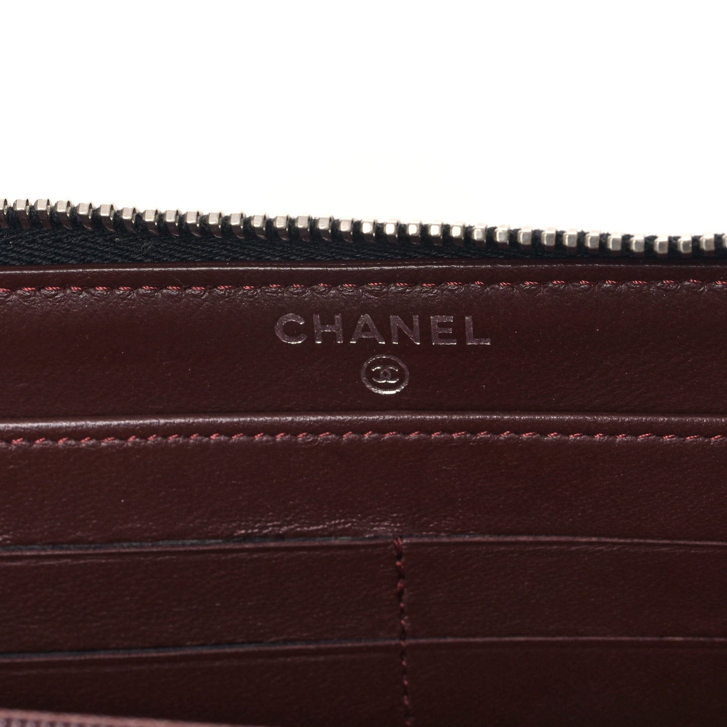Lambskin Quilted Large Gusset Zip Around Wallet Black