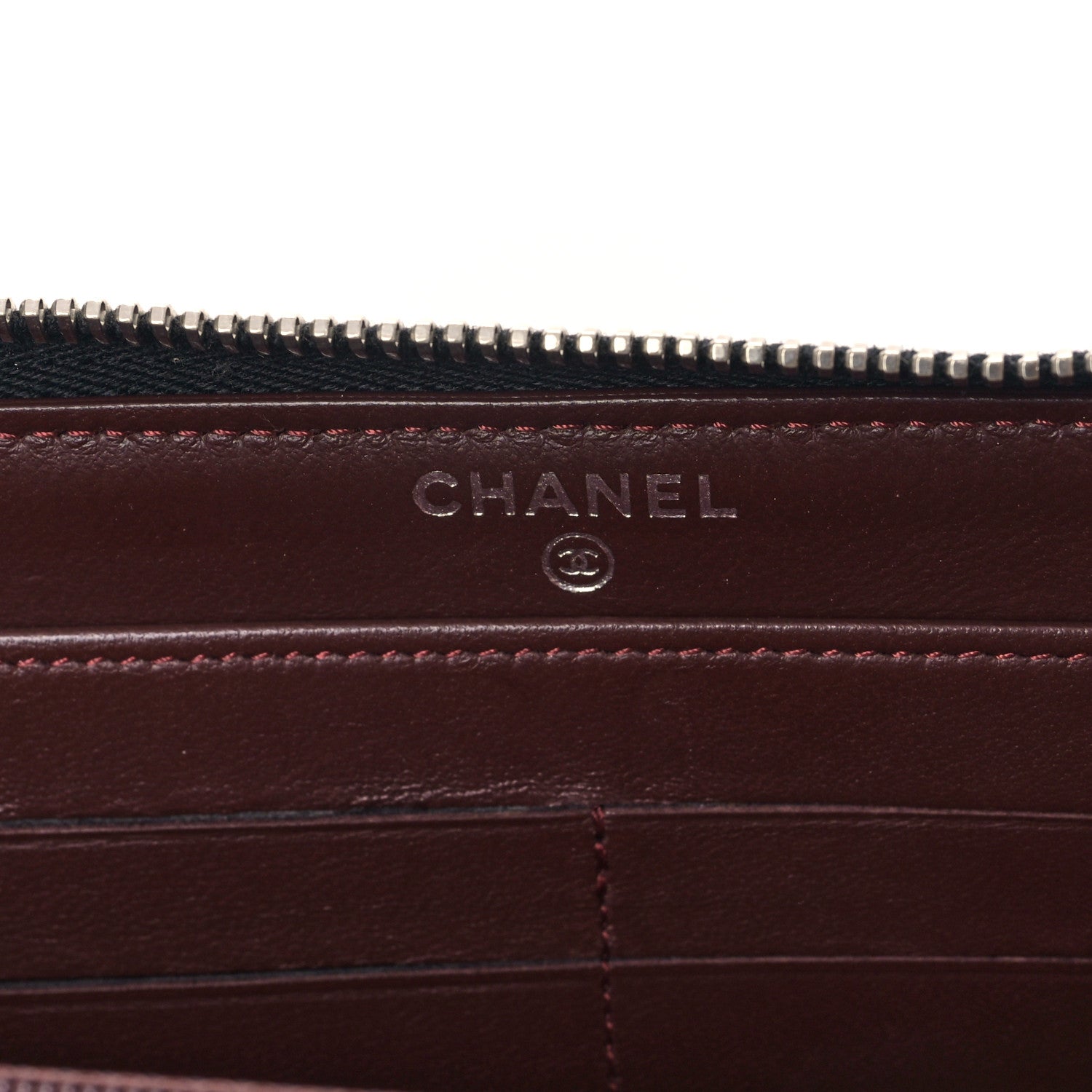 Chanel Lambskin Quilted Large Gusset Zip Around Wallet Black 6 of 10