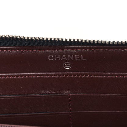 Chanel Lambskin Quilted Large Gusset Zip Around Wallet Black 6 of 10