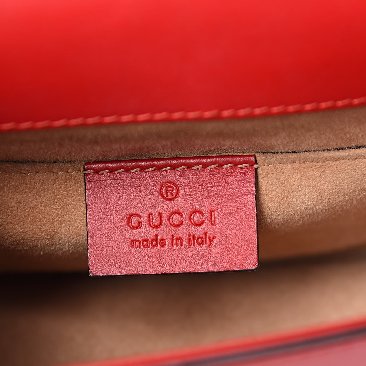 Gucci Calfskin Mini Sylvie Chain Shoulder Bag Hibiscus Red 6 of 10