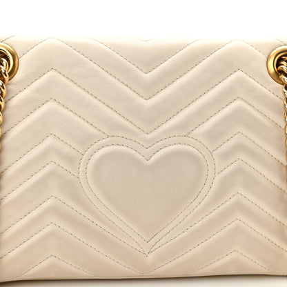 Gucci Calfskin Matelasse Small GG Marmont Shoulder Bag White 13 of 16