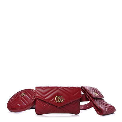 Gucci Azalea Calfskin Matelasse GG Marmont Multi Belt Bag 85 34 Romantic Cerise 1 of 6