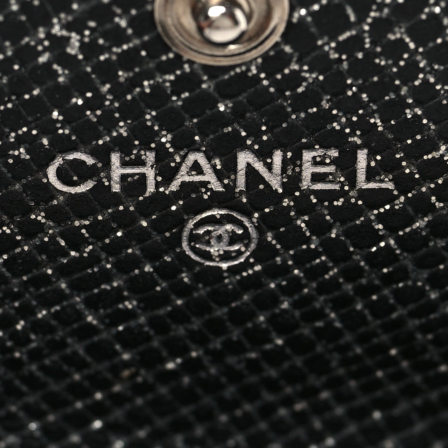 Chanel Metallic Calfskin Quilted Large Gusset Flap Wallet Dark Grey 6 of 7