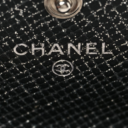 Chanel Metallic Calfskin Quilted Large Gusset Flap Wallet Dark Grey 6 of 7