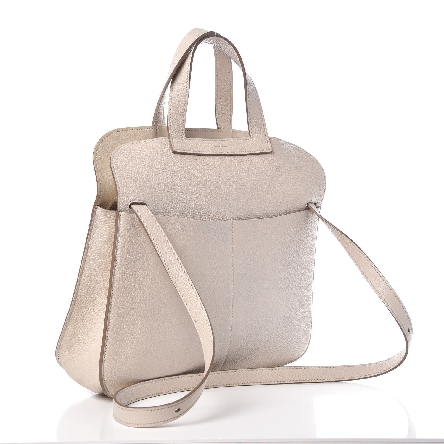 Hermes Taurillon Clemence Halzan 31 GM Craie 4 of 16