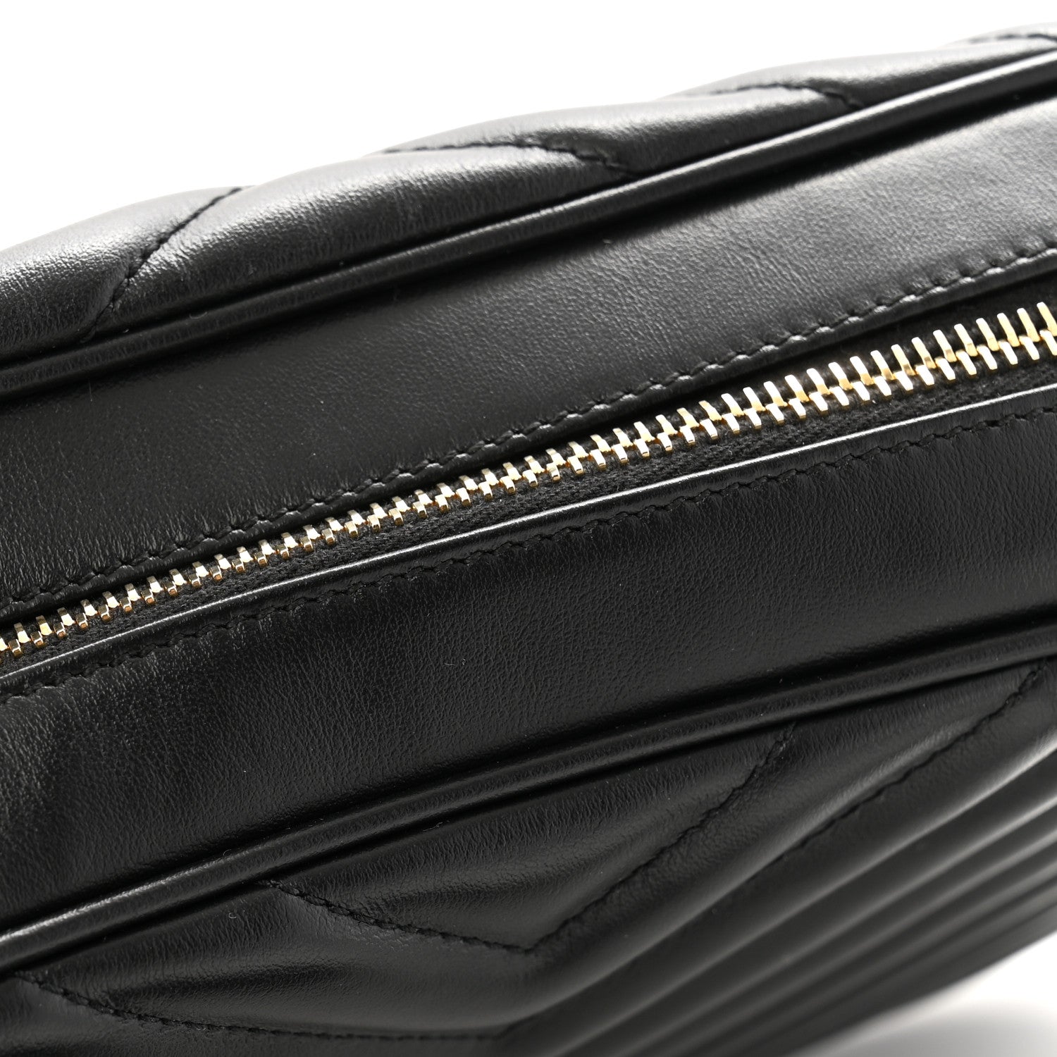 Saint Laurent Calfskin Matelasse Monogram Lou Camera Bag Black 11 of 12