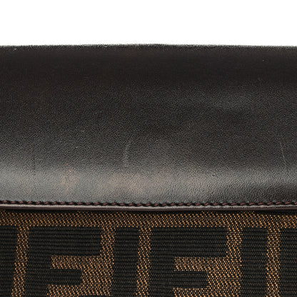 Fendi Zucca Calfskin Continental Flap Wallet Tobacco 13 of 13
