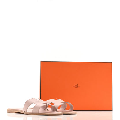 Hermes Epsom Oran Sandals 40 Rose Porcelaine 9 of 9