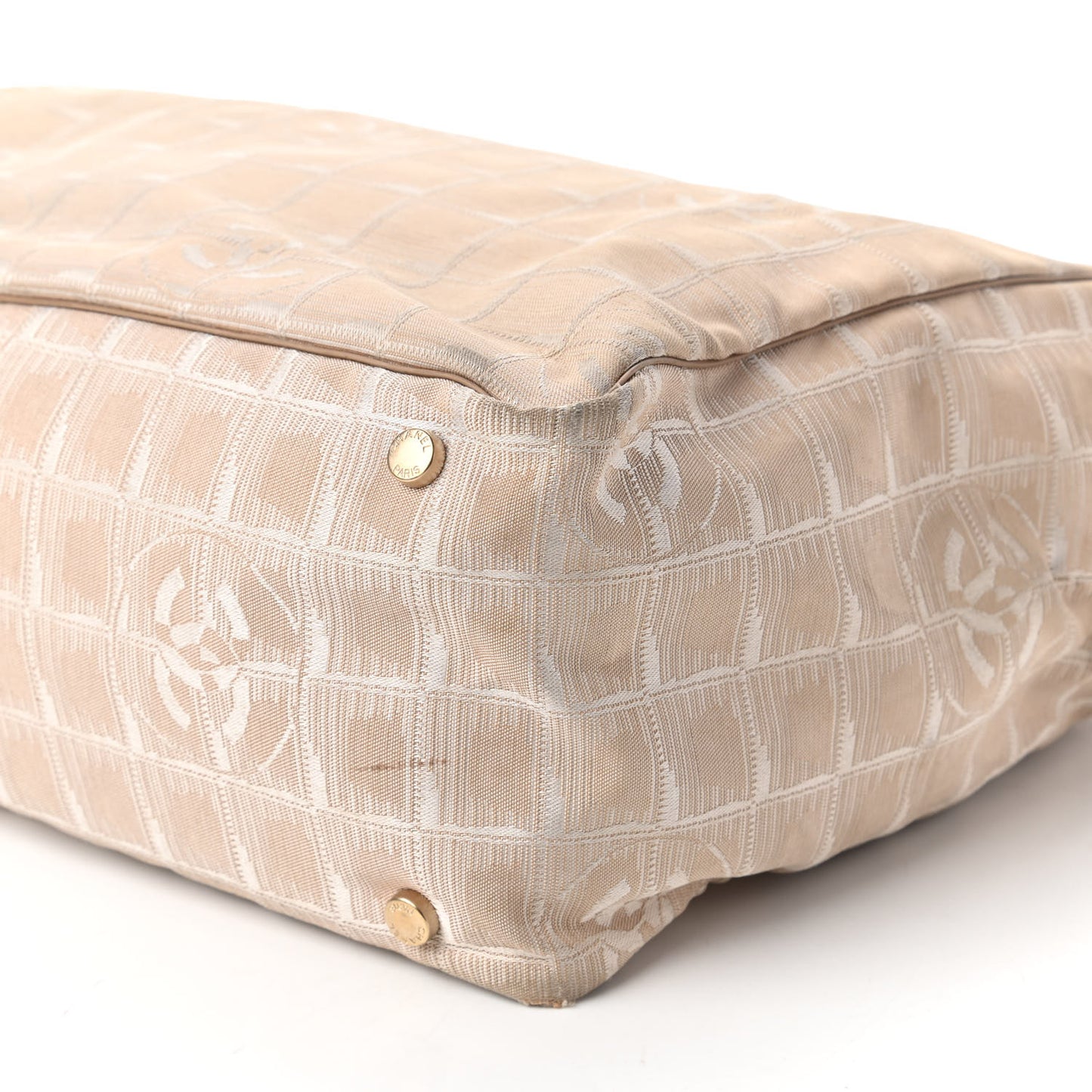 Nylon Medium Travel Tote Beige