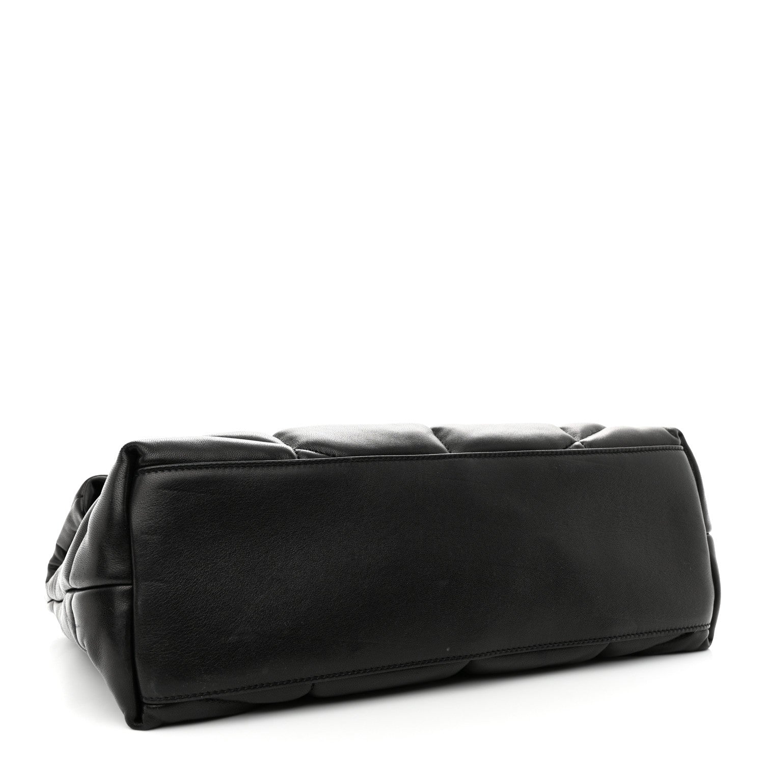 Saint Laurent Lambskin Quilted Medium Loulou Puffer Monogram Chain Satchel Black 4 of 10