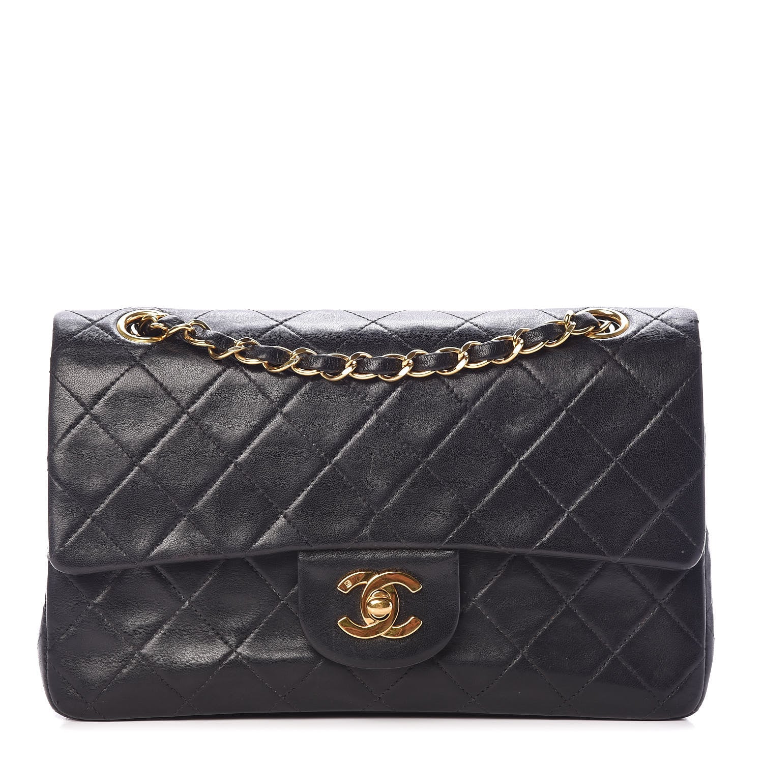 Chanel Lambskin Quilted Small Double Flap Black 1 of 11