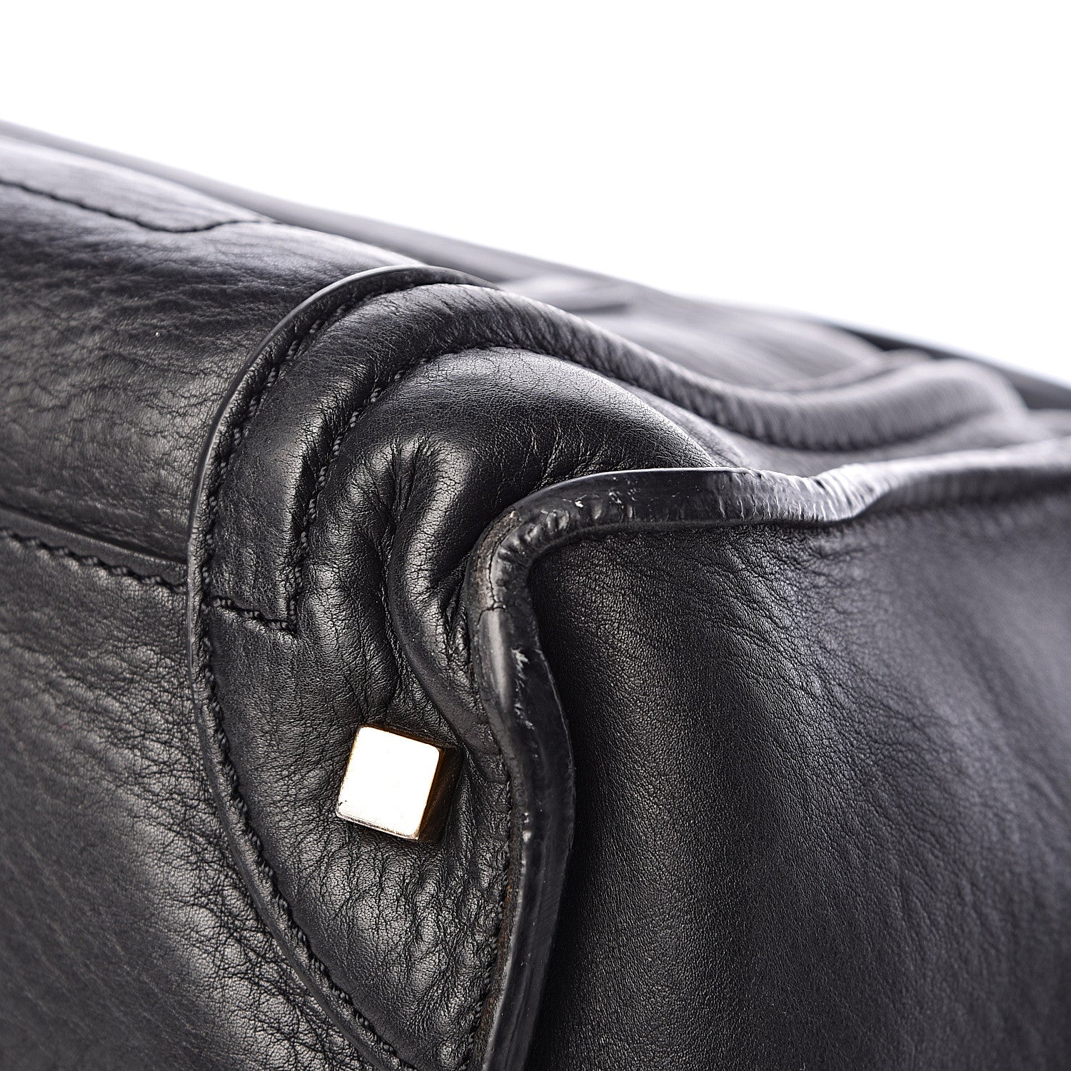 Celine Drummed Calfskin Mini Luggage Black 12 of 18