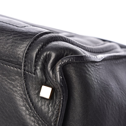 Celine Drummed Calfskin Mini Luggage Black 12 of 18