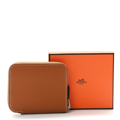 Hermes Epsom Silk'in Compact Wallet Gold 8 of 8