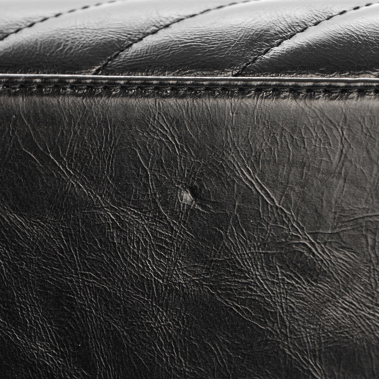 Chanel Calfskin Lizard Chevron Quilted Small Coco Handle Flap Black 8 of 9