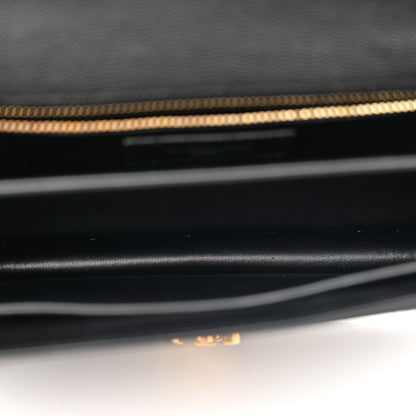 Saint Laurent Grain De Poudre Monogram Cassandra Clasp Bag Black 5 of 10
