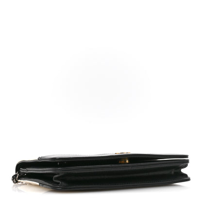 Chanel Aged Calfskin Quilted Gabrielle Wallet On Chain WOC White Black 4 of 14