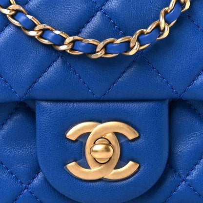 Chanel Lambskin Quilted Pearl Crush Mini Rectangular Flap Blue 9 of 11