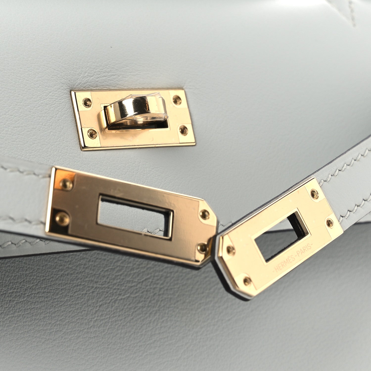 Hermes Swift Kelly Pochette Clutch Gris Platine 11 of 13
