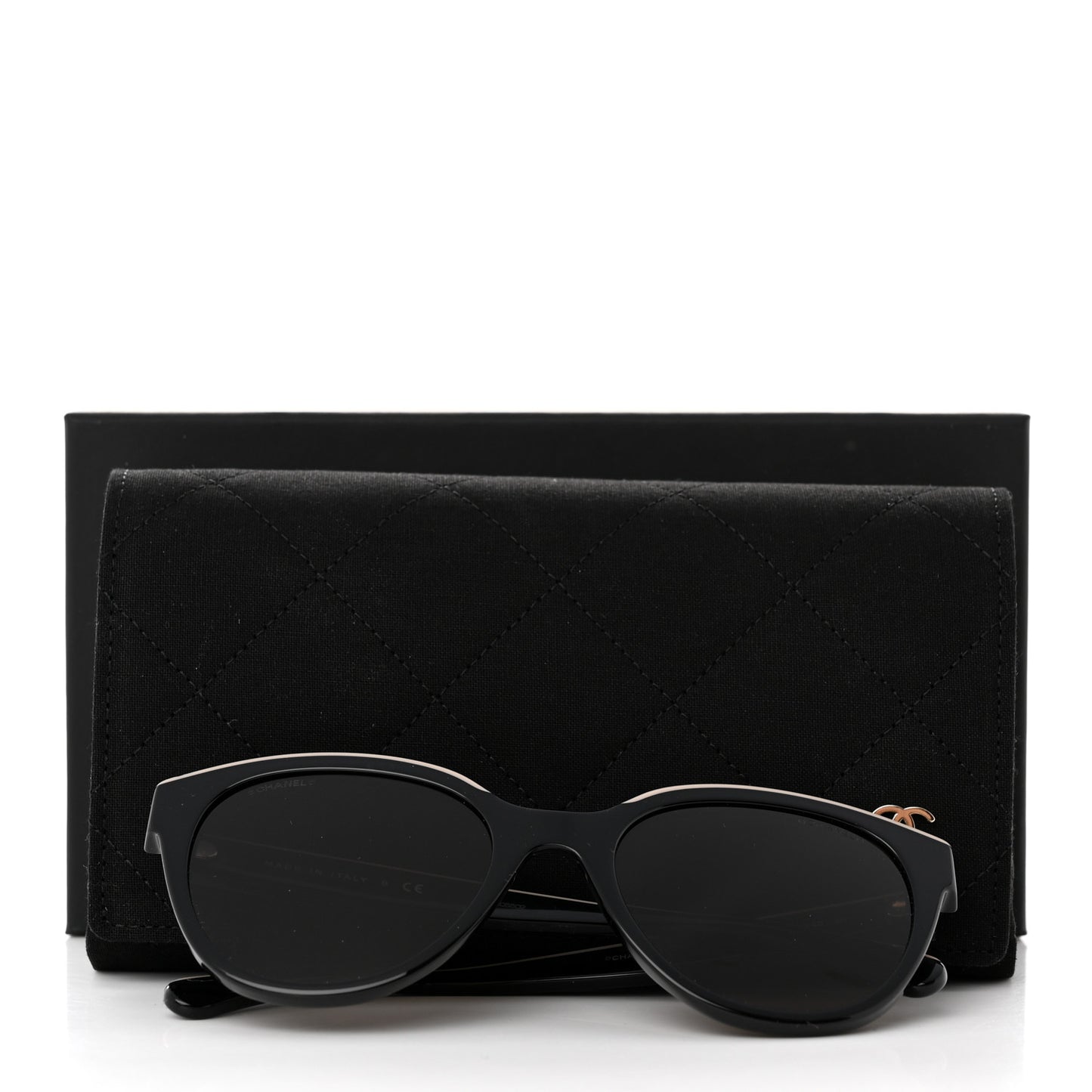 Acetate CC Butterfly Sunglasses 5414 Black Beige