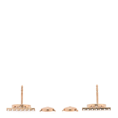 Hermes 18K Rose Gold Diamond Finesse Earrings 3 of 4