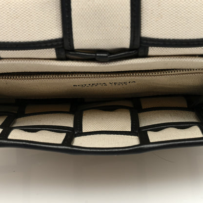 Bottega Veneta Canvas Intrecciato Padded Cassette Crossbody Bag Natural Black 5 of 8