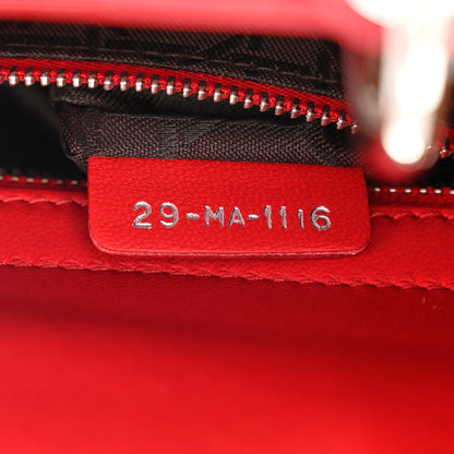 Christian Dior Lambskin Cannage Small My ABCDior Lady Dior Red 7 of 11