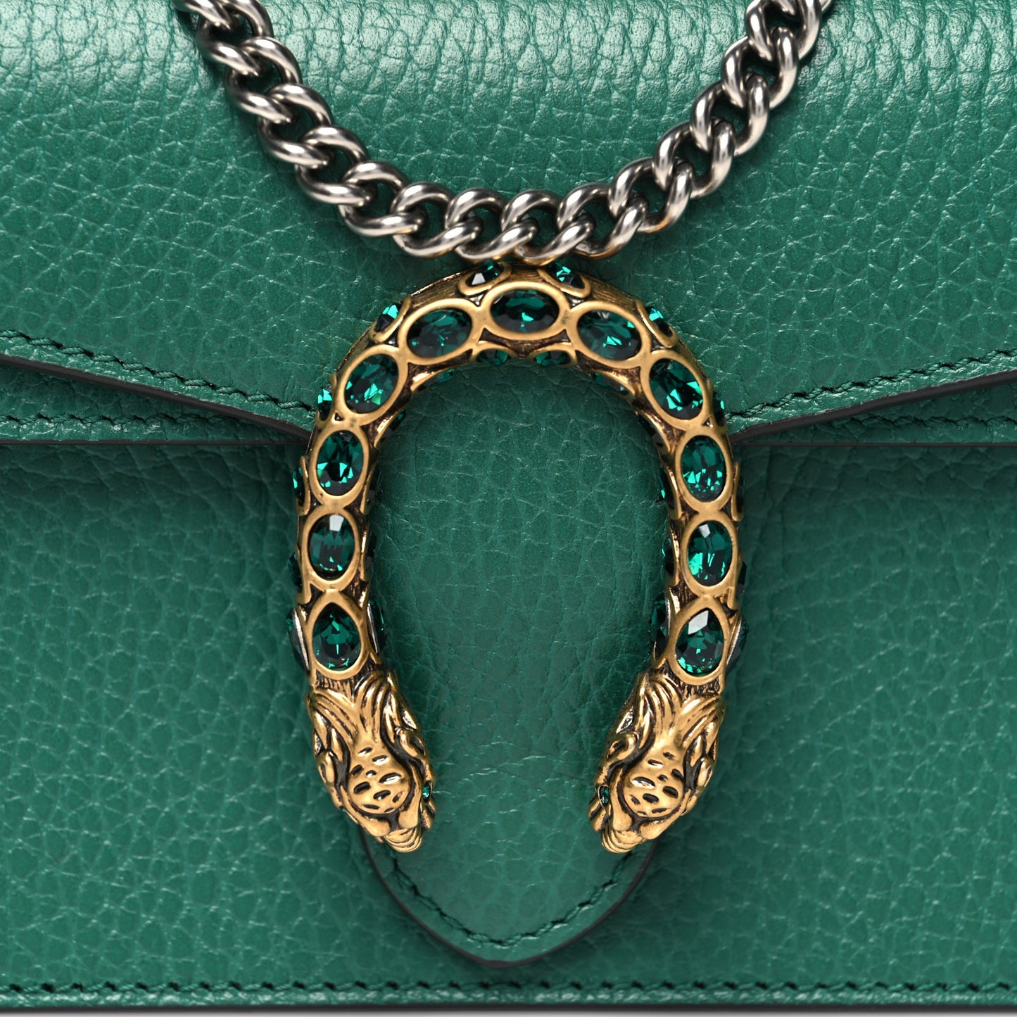 Calfskin Super Mini Dionysus Shoulder Bag Emerald