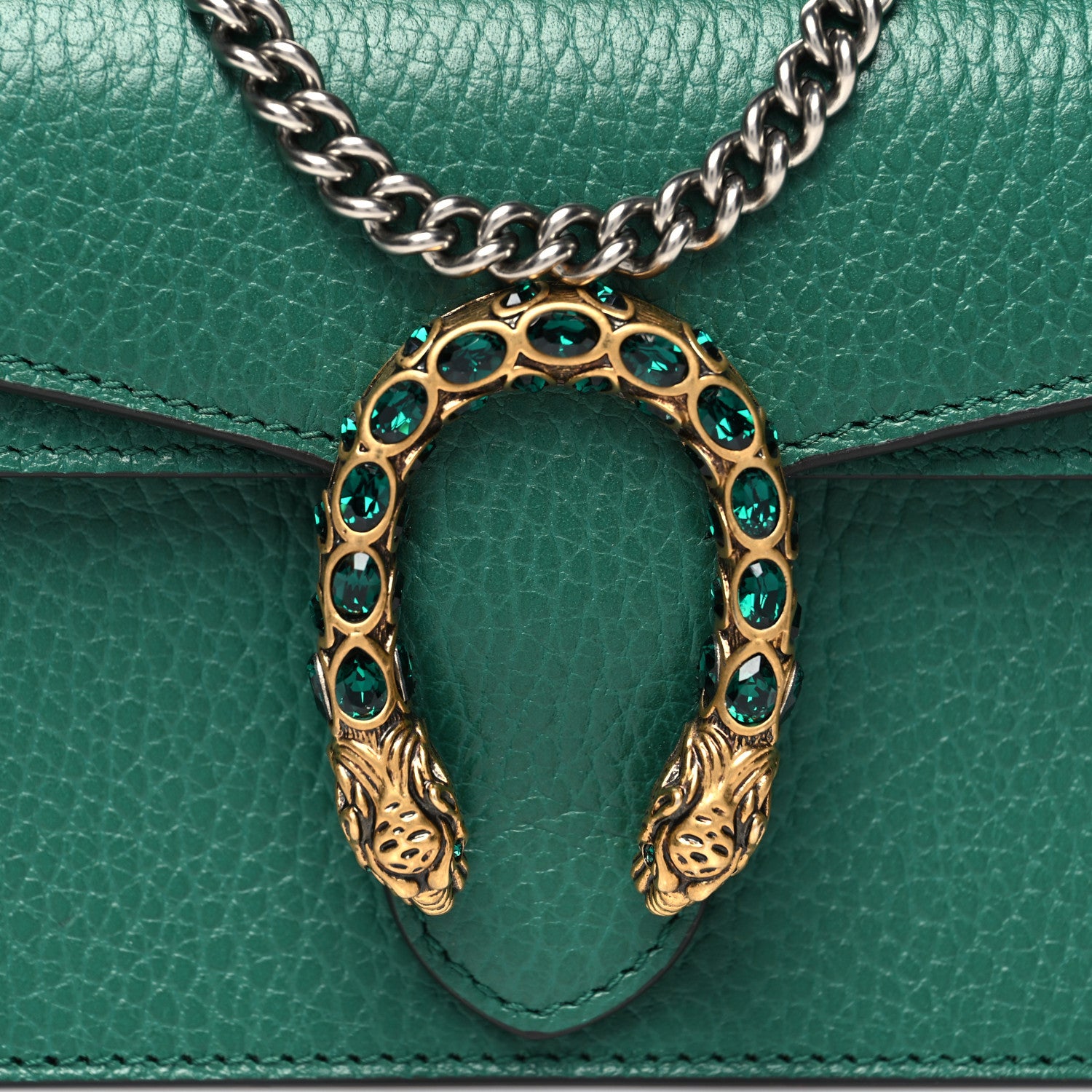 Gucci Calfskin Super Mini Dionysus Shoulder Bag Emerald 7 of 9
