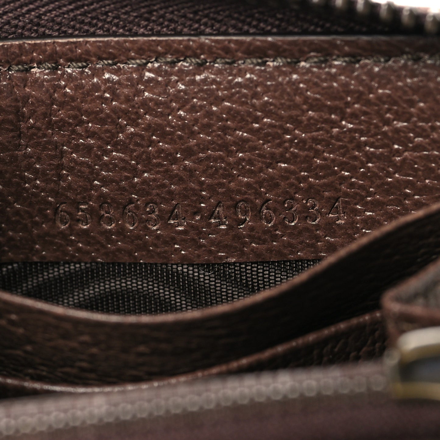 Monogram Jumbo GG Textured Dollar Calfskin Diana Zip Around Continental Wallet Camel Ebony New Acero