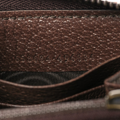 Gucci Monogram Jumbo GG Textured Dollar Calfskin Diana Zip Around Continental Wallet Camel Ebony New Acero 7 of 7