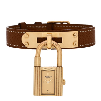Hermes Stainless Steel Epsom 20mm Kelly Cadena Quartz Watch Gold 1 of 5