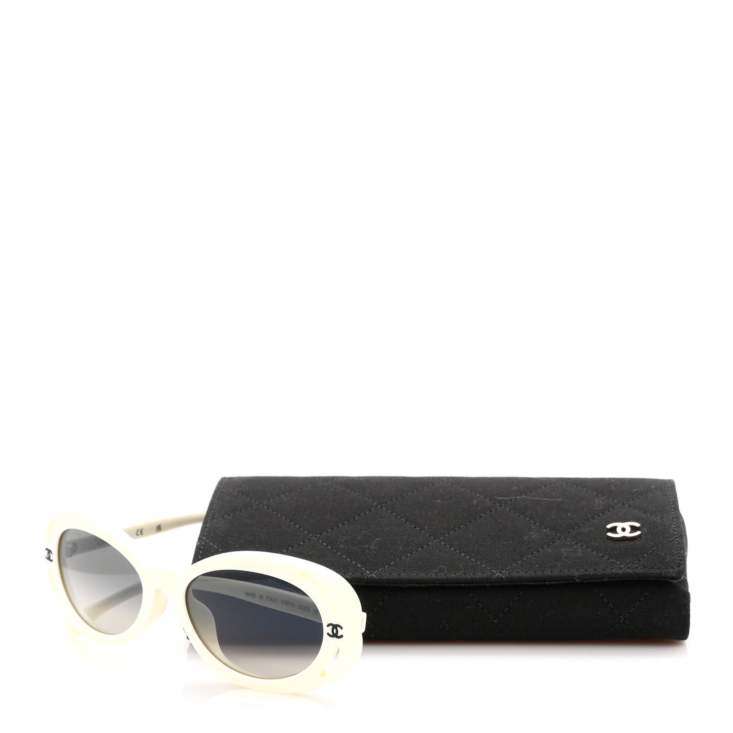 Acetate Oval Sunglasses 71571A White