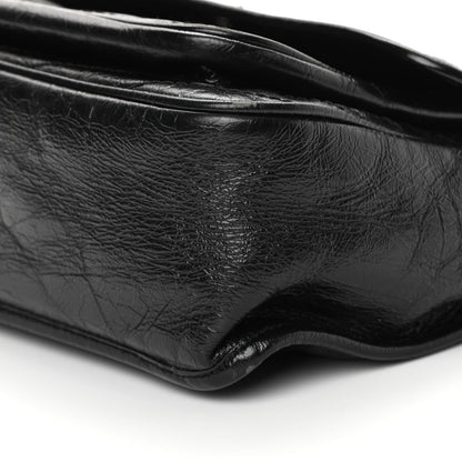 Saint Laurent Crinkled Calfskin Matelasse Monogram Medium Niki Chain Satchel Black 10 of 13