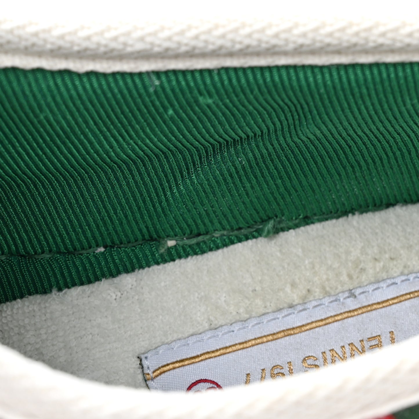 Monogram Jumbo GG Web Womens 1977 Tennis Velcro Strap Sneakers 35 Camel Ebony Mystic White