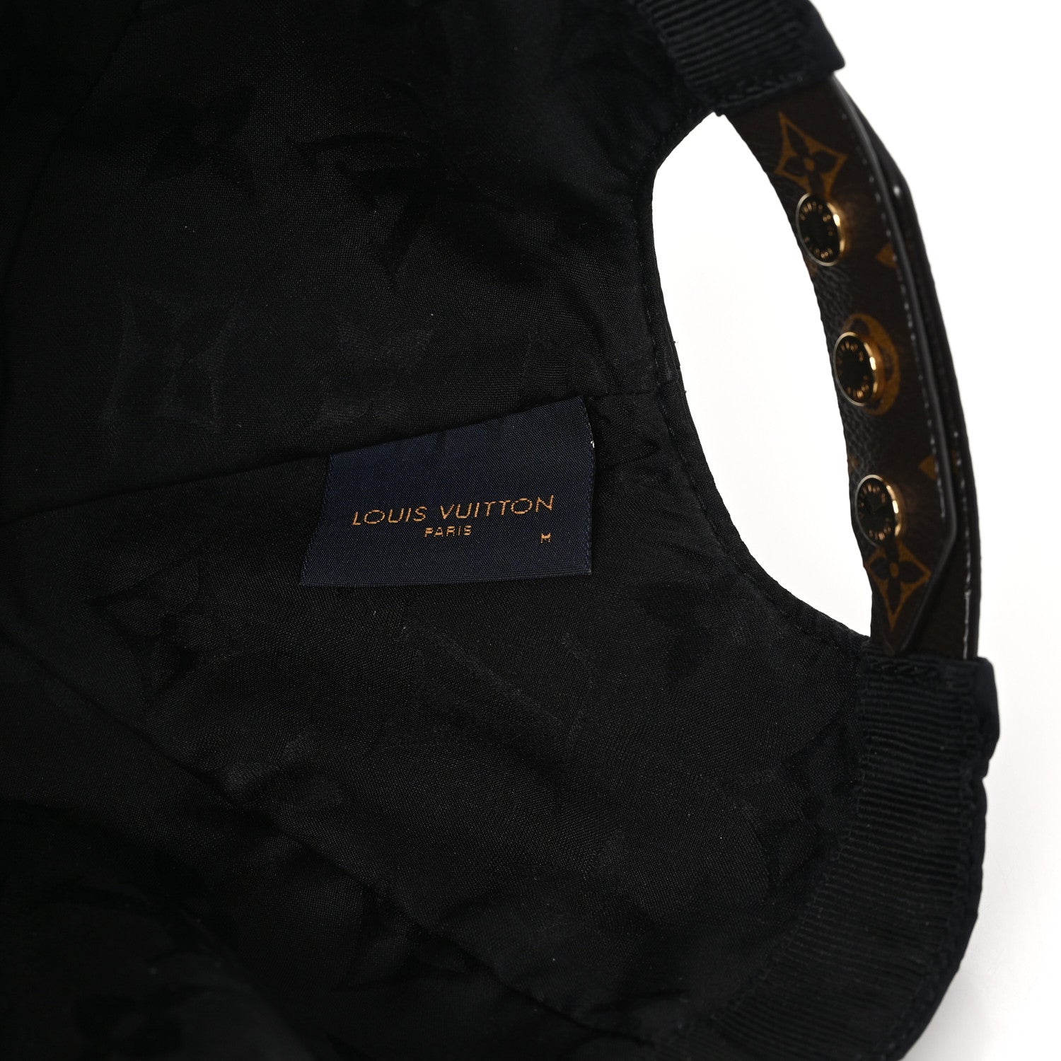 Louis Vuitton Polyester Silk Monogram LV Get Ready Cap M Black 8 of 9