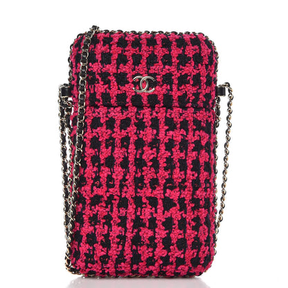 Chanel Tweed Chain Around Phone Holder Pink 1 of 7